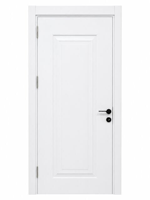 MOD 104 Sade tek panelli beyaz iç oda kapısı